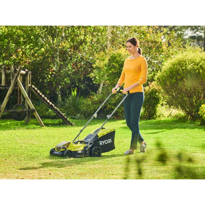 Ryobi RLM18X33B50LT23A akkuruohonleikkuri ja reunaleikkuri, 18 V, 5 Ah, 33 cm + 23 cm