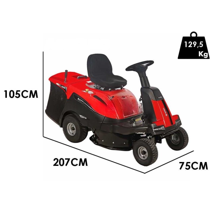 BlueBird TR P 74H minirider-ruohonleikkuri, 352 cm³, 74 cm, keruusäiliö