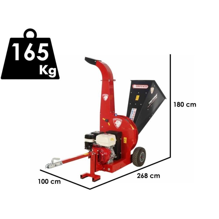 Ceccato Tritone BIG hinattava biotriturattori, Honda GX390, 13 HP