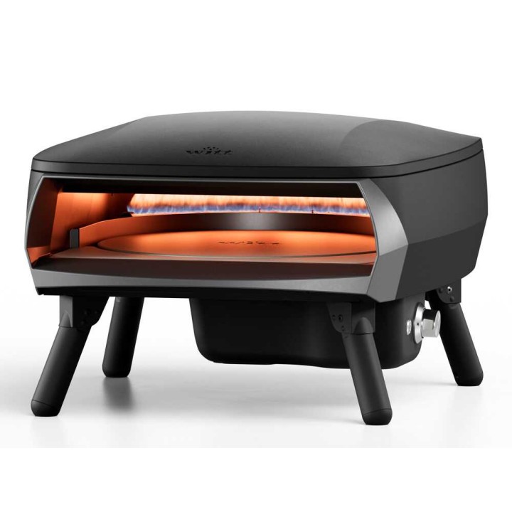 Witt Piccolo Rotante Nero kaasukäyttöinen pizzauuni, pyörivä paistokivi