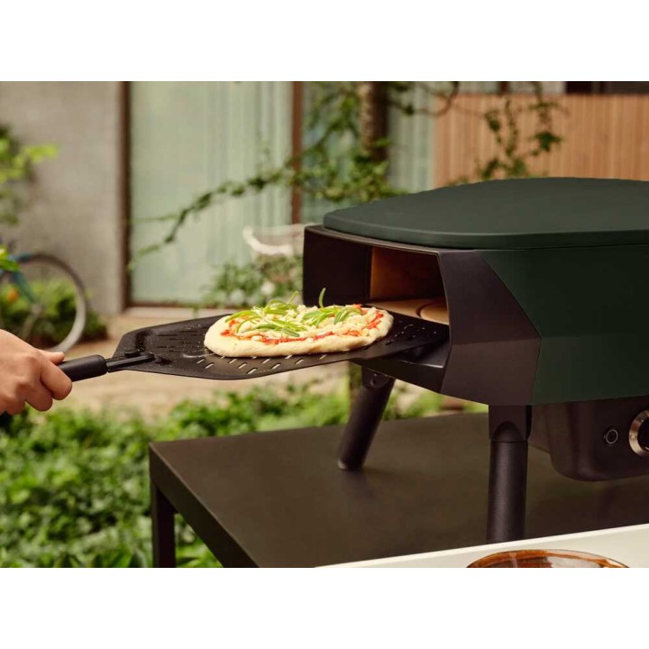 Witt Piccolo Rotante Nero kaasukäyttöinen pizzauuni, pyörivä paistokivi