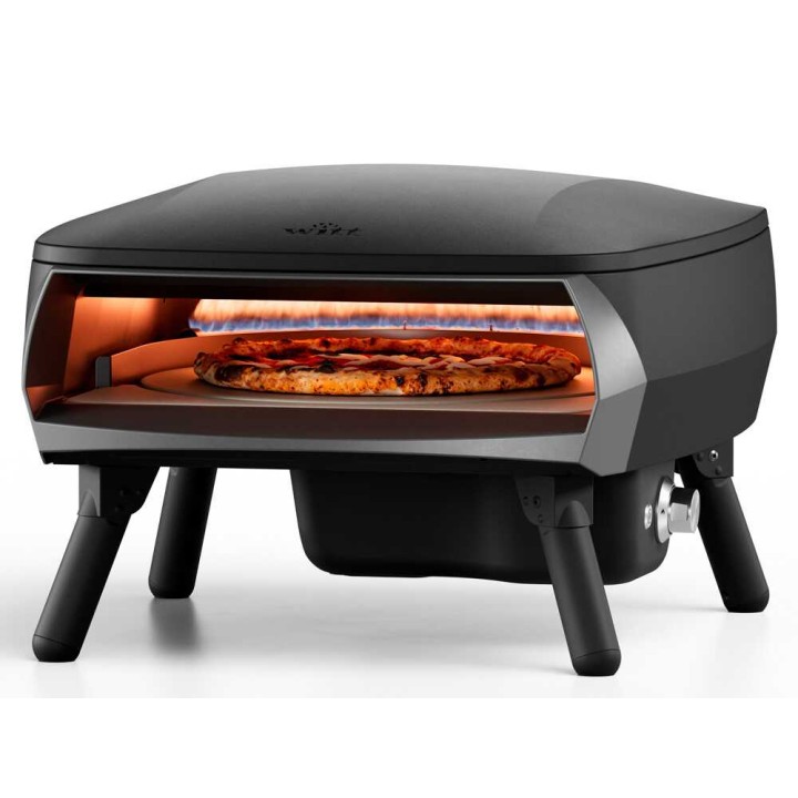 Witt Piccolo Rotante Nero kaasukäyttöinen pizzauuni, pyörivä paistokivi