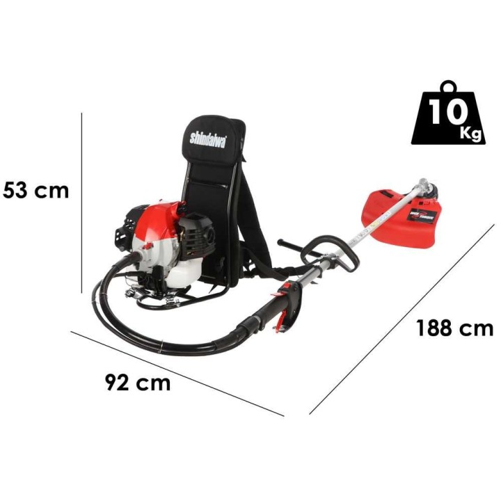 Shindaiwa SuperPro BP302T selkämallinen raivaussaha, 30,5 cm³, 3,3 HP, 10 kg