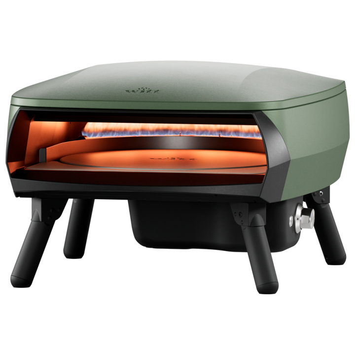 Witt Piccolo Rotante Verde kaasukäyttöinen pizzauuni pyörivä paistokivi vihreä