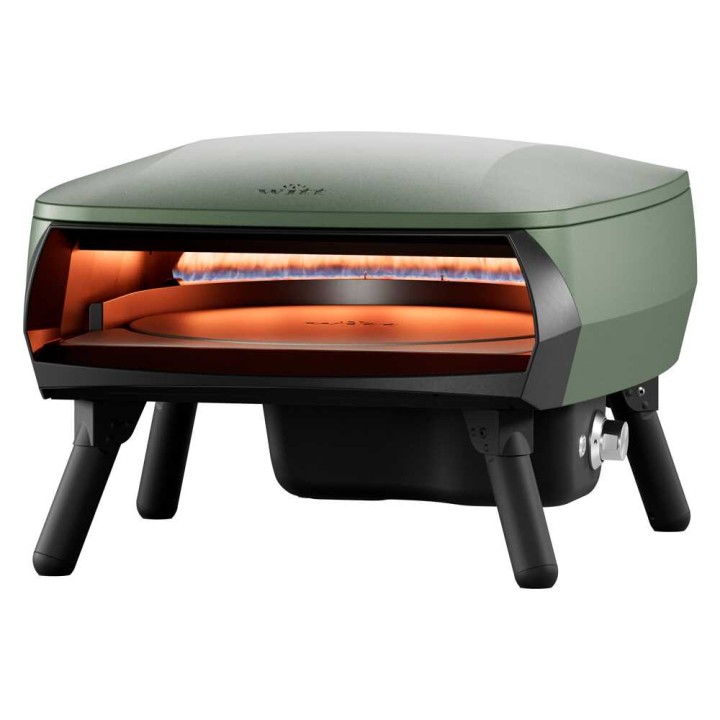 Witt Piccolo Rotante Verde kaasukäyttöinen pizzauuni, pyörivä paistokivi, vihreä