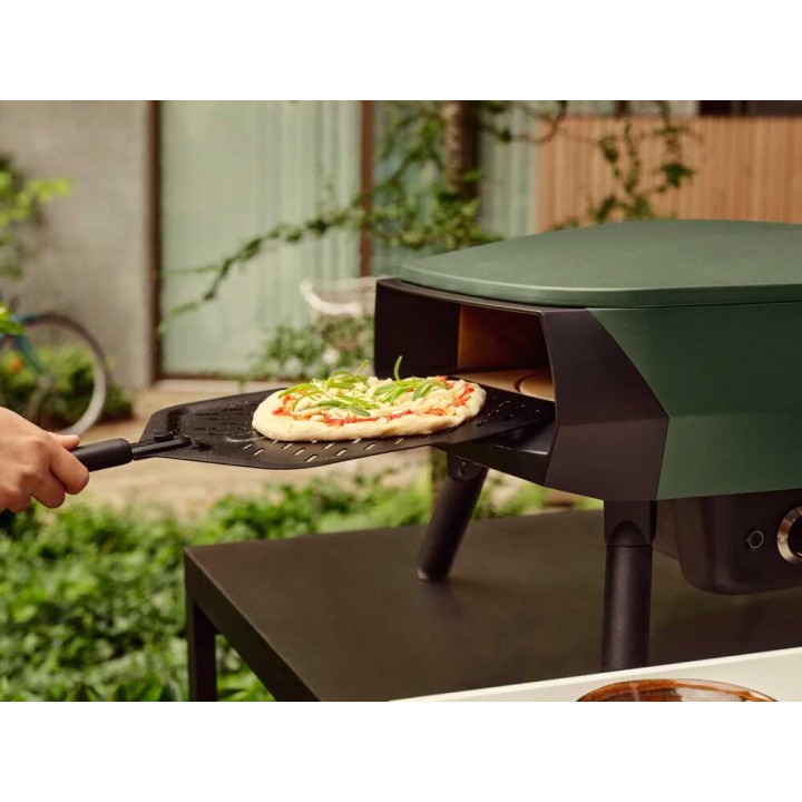 Witt Piccolo Rotante Verde kaasukäyttöinen pizzauuni, pyörivä paistokivi, vihreä
