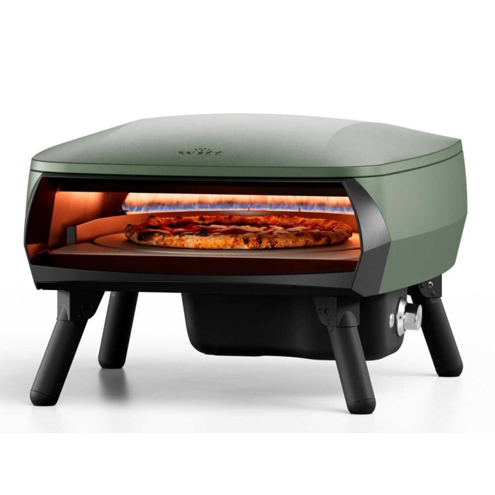 Witt Piccolo Rotante Verde kaasukäyttöinen pizzauuni, pyörivä paistokivi, vihreä
