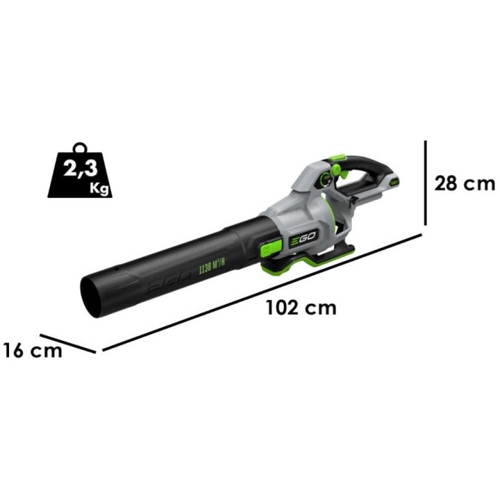EGO LB6700E akkulehtipuhallin, 56 V, 280 W, ilman akkua ja laturia