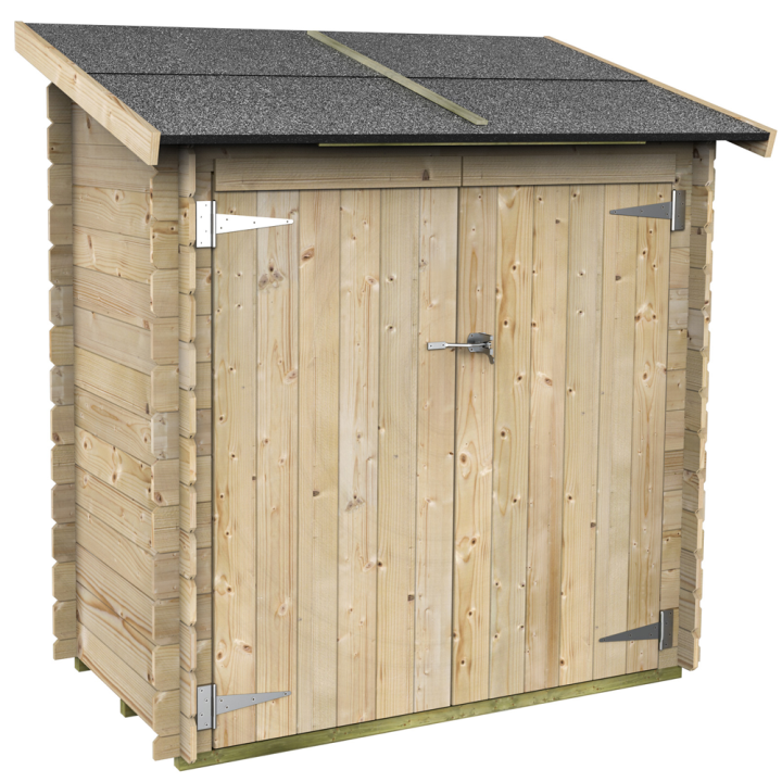 Ambrogio 155x85 puinen puutarhavaja työkaluille 155 85 165 cm lattia ja katto