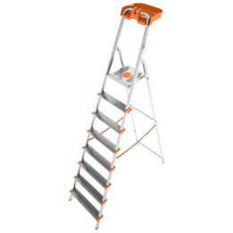 Colombo Attica S108A08P tasotikkaikko 8 askelmaa alumiini 150 kg 274 cm