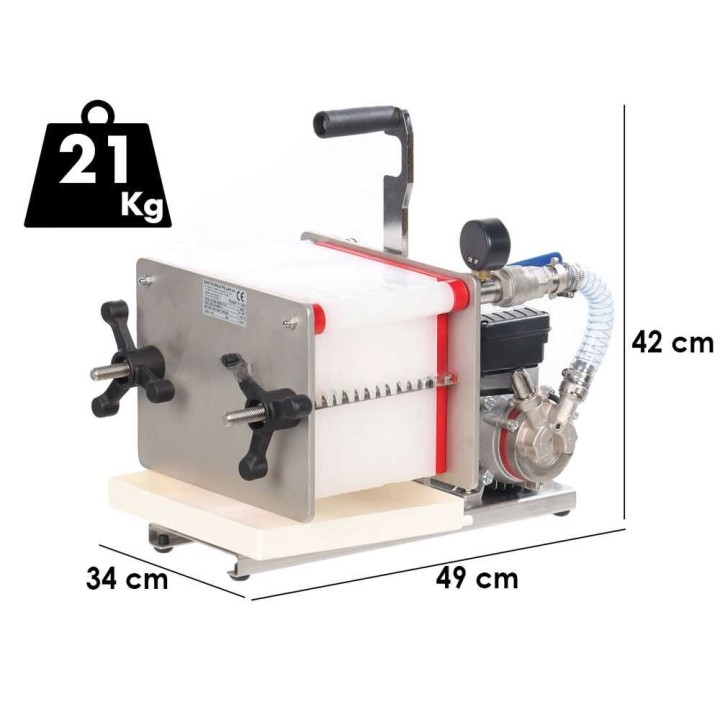 Enotecnica Pillan F14 viinisuodatin, 14 levyä, 0,5 HP, NOVAX-pumppu