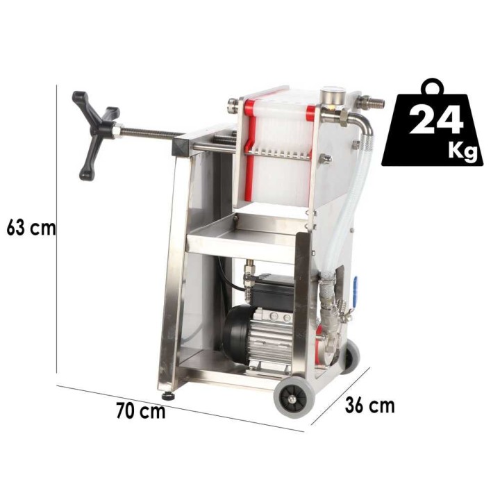 Enotecnica Pillan F10 viinin kartonkisuodatin, 0,5 HP, 230 V