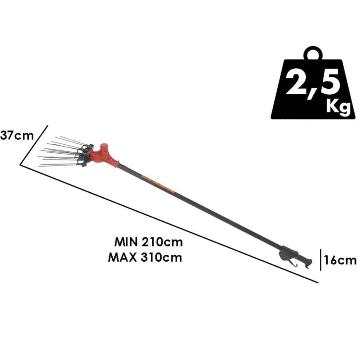 Aima Furia 2.0 Plus oliivinkorjuukone, 340 W, 12 V, 210–310 cm