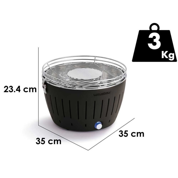 LotusGrill LG G34 U hiiligrilli, antrasiitti, 35 cm