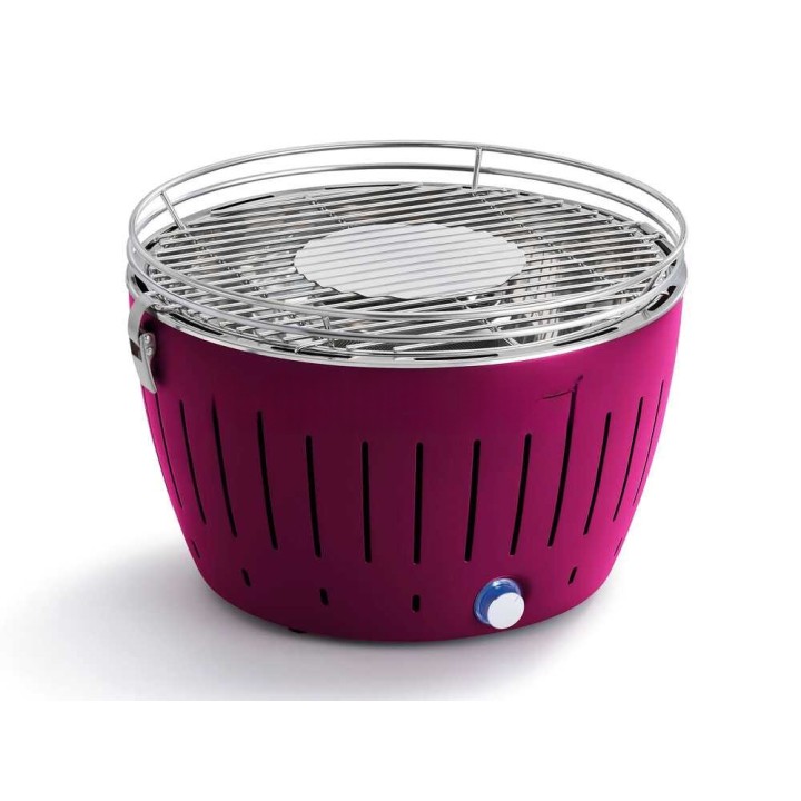 LotusGrill LG G34 U PU kannettava hiiligrilli, violetti, 3 kg