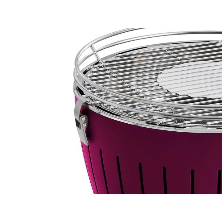 LotusGrill LG G34 U PU kannettava hiiligrilli, violetti, 3 kg
