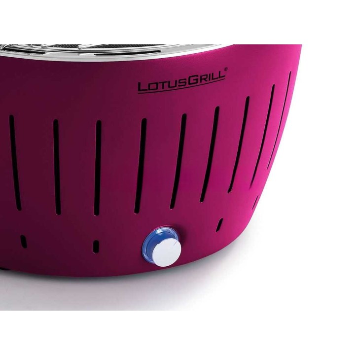 LotusGrill LG G34 U PU kannettava hiiligrilli, violetti, 3 kg