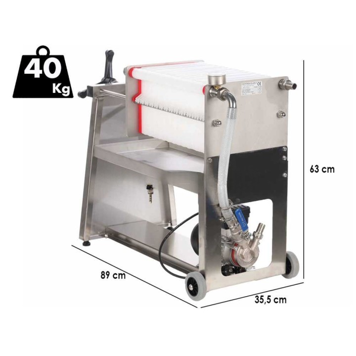 Enotecnica Pillan F30 viinisuodatin, 30 levyä, 0,5 HP, 230 V