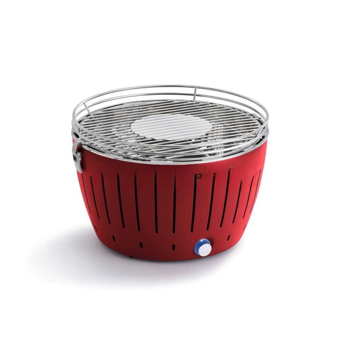 LotusGrill LG G34 U RD kannettava hiiligrilli, punainen, Ø 35 cm, 962 cm²