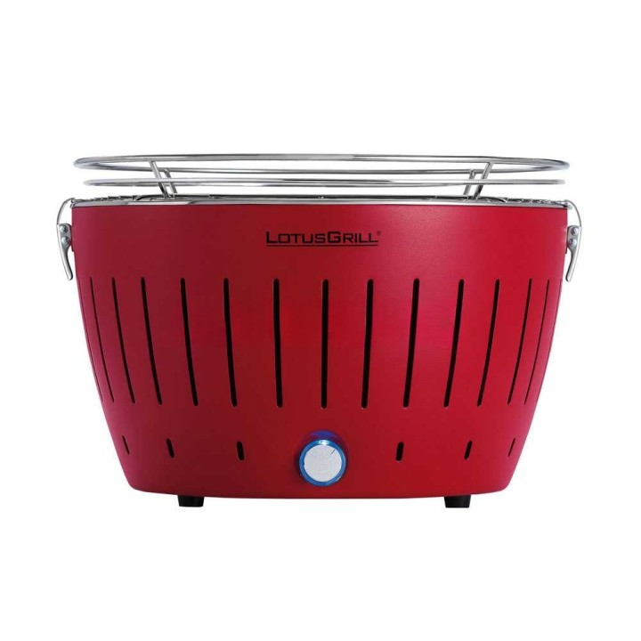 LotusGrill LG G34 U RD kannettava hiiligrilli, punainen, Ø 35 cm, 962 cm²