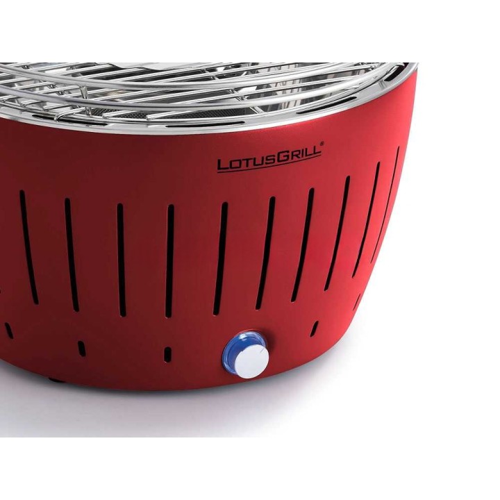 LotusGrill LG G34 U RD kannettava hiiligrilli, punainen, Ø 35 cm, 962 cm²