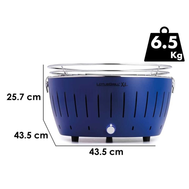 LotusGrill LG G435 U BL kannettava hiiligrilli, 40,5 cm, sininen