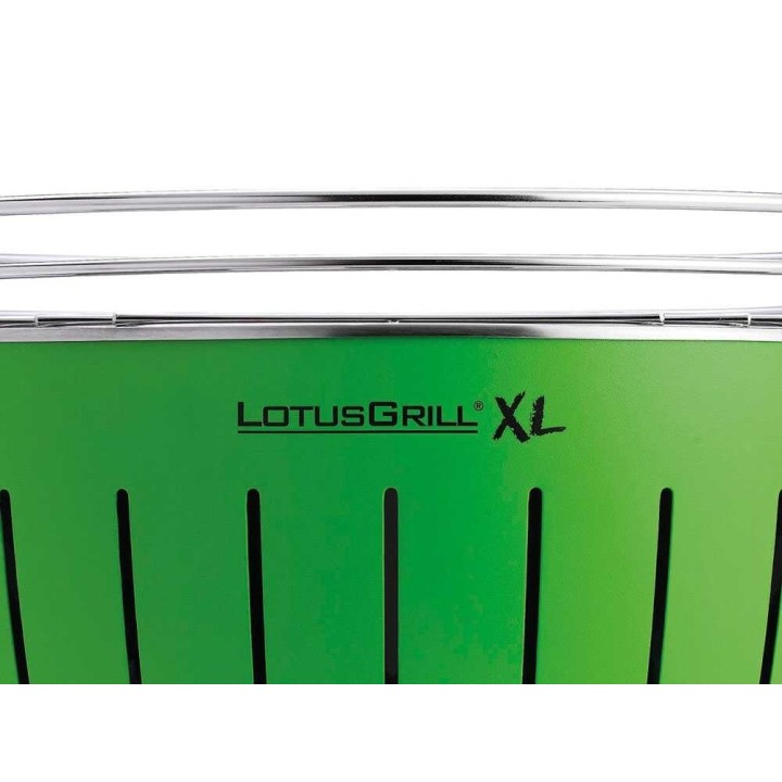 LotusGrill LG G435 U GR kannettava hiiligrilli, vihreä, 40,5 cm
