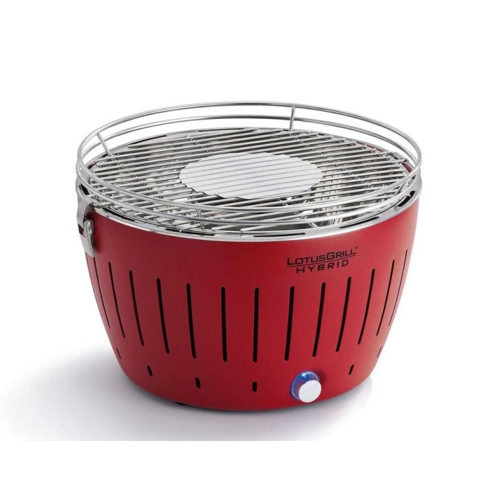 LotusGrill LG G34 H RD hybridigrilli, punainen, Ø 32 cm, 5 kg