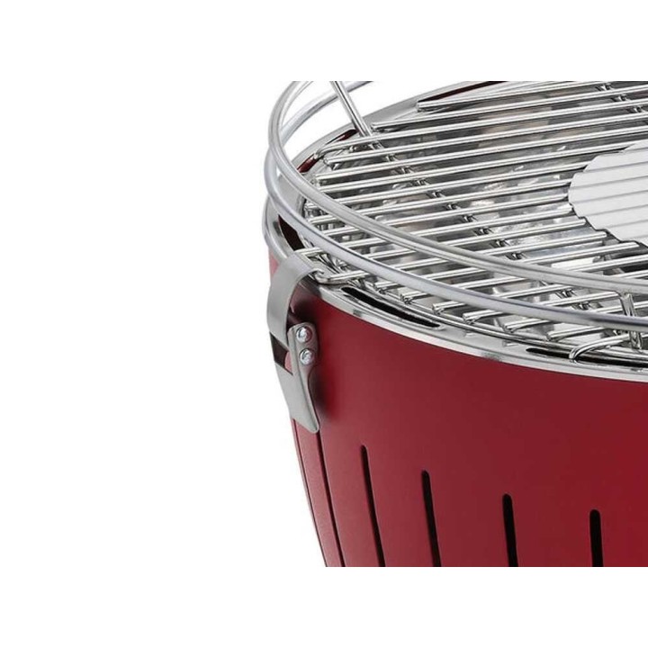 LotusGrill LG G34 H RD hybridigrilli, punainen, Ø 32 cm, 5 kg