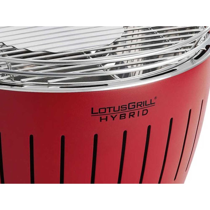 LotusGrill LG G34 H RD hybridigrilli, punainen, Ø 32 cm, 5 kg