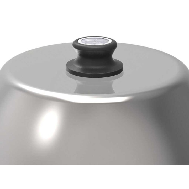 LotusGrill LG COPA34 grillikansi Standard G34 -mallille, ruostumaton teräs ja lämpömittari