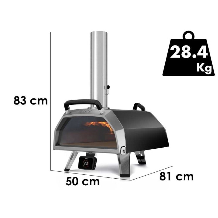 OONI Karu 2 Pro pizzauuni, puu-, hiili- ja kaasukäyttöön, 28,4 kg