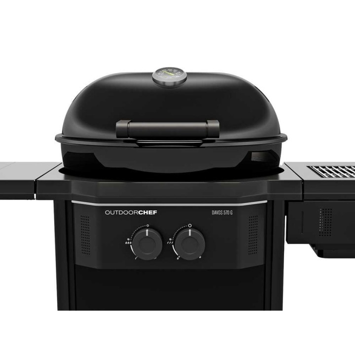 Outdoorchef Davos 570 G PRO BZ -kaasugrilli, 2 poltinta, 9,5 kW, Ø 54 cm