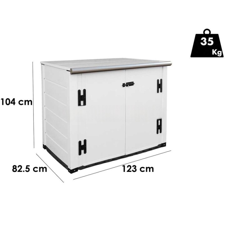 Garofalo Box Evo Flat 100 säilytyskaappi, PVC, 855 l, 123 × 82,5 × 104 cm