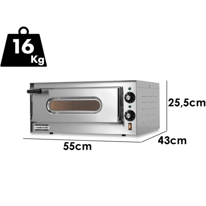 Resto Italia Small G sähköinen pizzauuni, 1 600 W, 350 °C