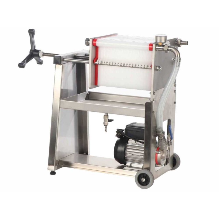 Enotecnica Pillan F20 levysuodatin viinille, ruostumaton teräs, 20 levyä, 0,5 HP