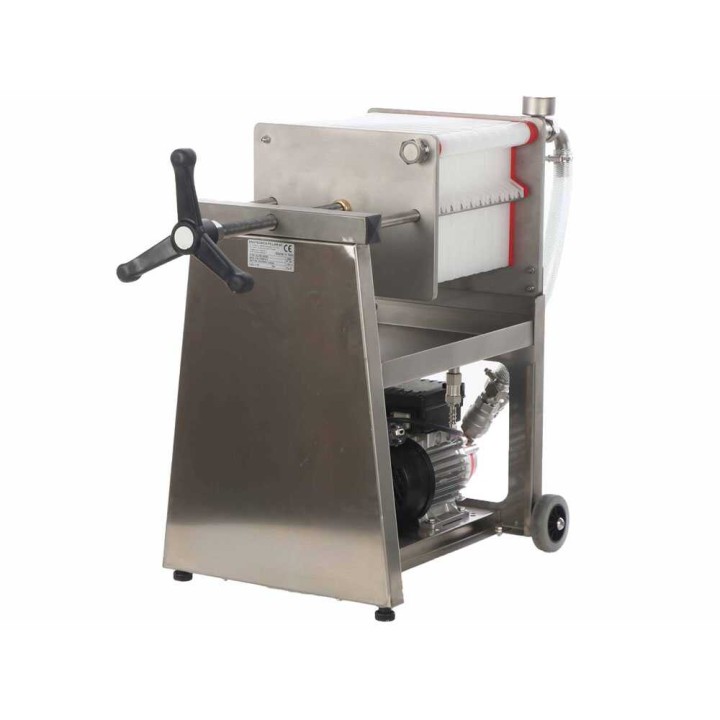 Enotecnica Pillan F20 levysuodatin viinille, ruostumaton teräs, 20 levyä, 0,5 HP