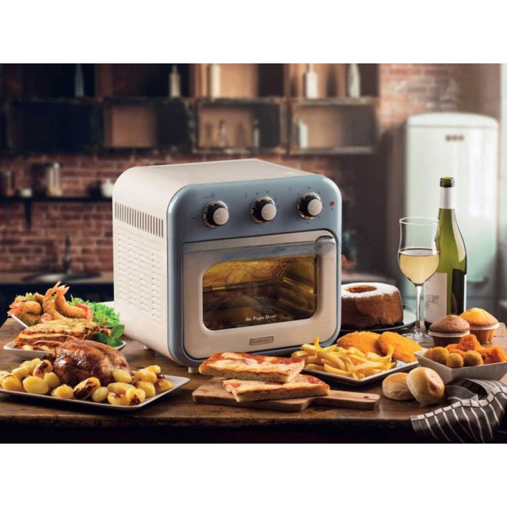 Ariete Vintage Celeste sähköuuni ja kuumailmakeitin, 16 l, 1 400 W, 230 V