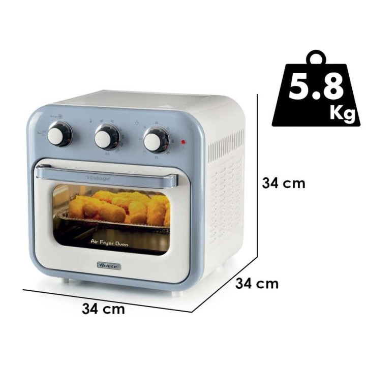 Ariete Vintage Celeste sähköuuni ja kuumailmakeitin, 16 l, 1 400 W, 230 V