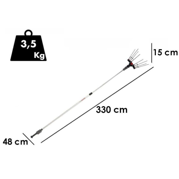 Castellari Vertigo L 18V oliivien keruulaite, 240–330 cm, 5,2 Ah