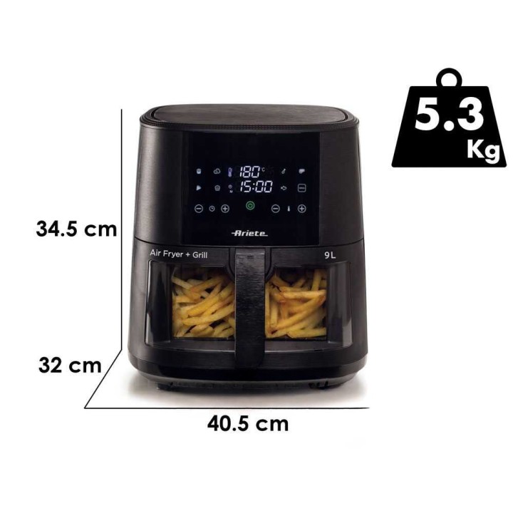 Ariete 4630 kuumailmakeitin, 9 l, 1 500 W, kosketusnäyttö