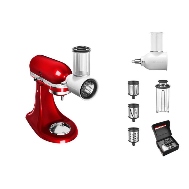 KitchenAid 5KSMVSA vihannesleikkuri ja raastinlisävaruste, 3 sylinteriä