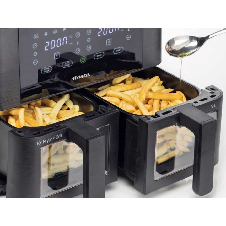 Ariete 4631 kuumailmakeitin kahdella korilla, 9 l, 2 400 W