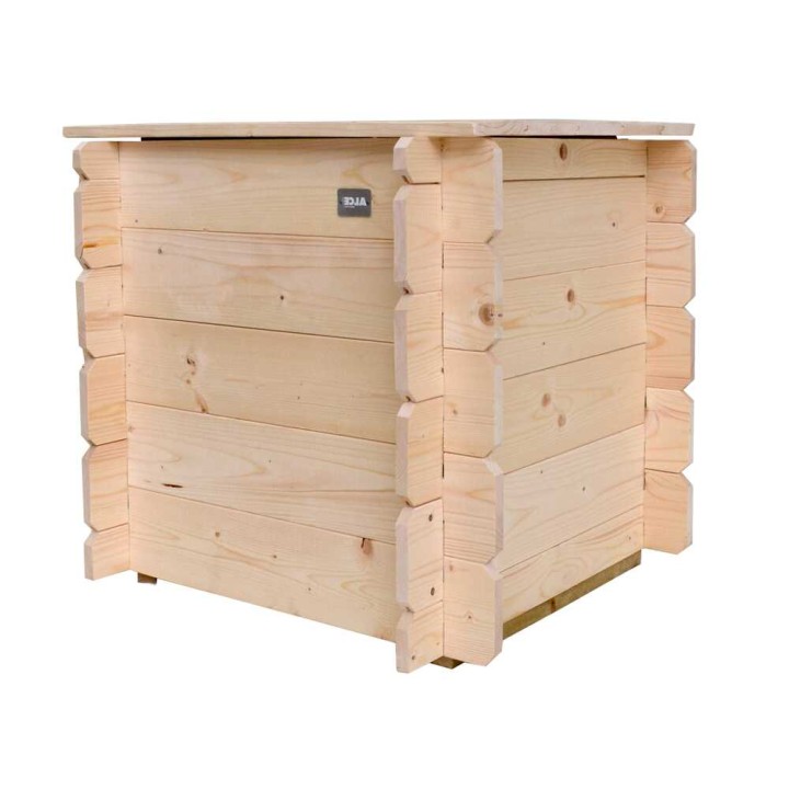 Alce Gaia puinen puutarhatyökalulaatikko, 99 l, 60 × 60 × 54 cm