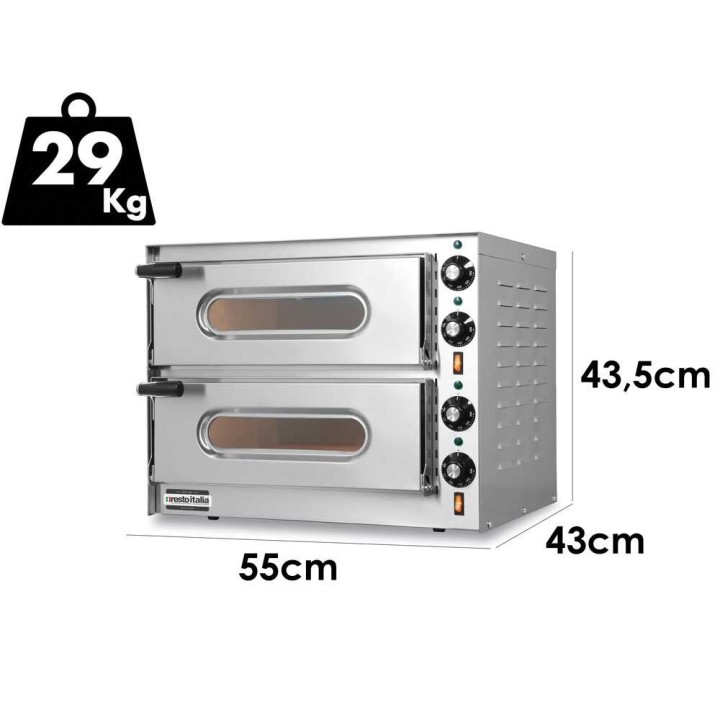 Resto Italia Small G2 sähköinen pizzauuni, 3 200 W, 2 kammiota, 230 V