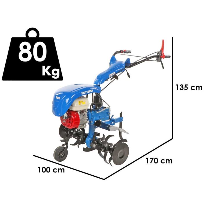 YET 300 moottorijyrsin, Honda GX200, 6,5 HP, 90 cm, 3+1 vaihdetta