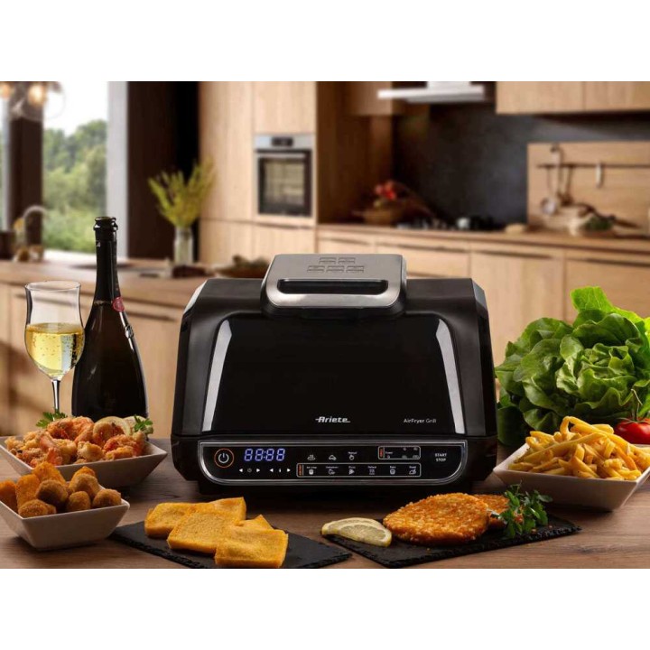 Ariete 4635 Air Fryer Grill -kuumailmakeitin ja grillilaite, 8 l, 1 700 W