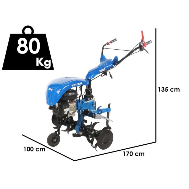 YET 300 bensiinikäyttöinen jyrsin, 7 HP, 90 cm, Yagmur R210