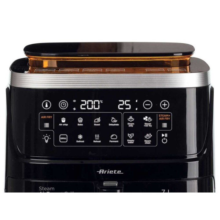Ariete 4636 kuumailmakeitin höyry- ja grillitoiminnoilla, 7 l, 1 700 W