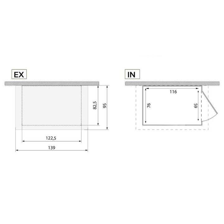 Garofalo Tuscany Evo 100 Terrace puutarhavaja, PVC, 82,5 × 122,5 × 201 cm